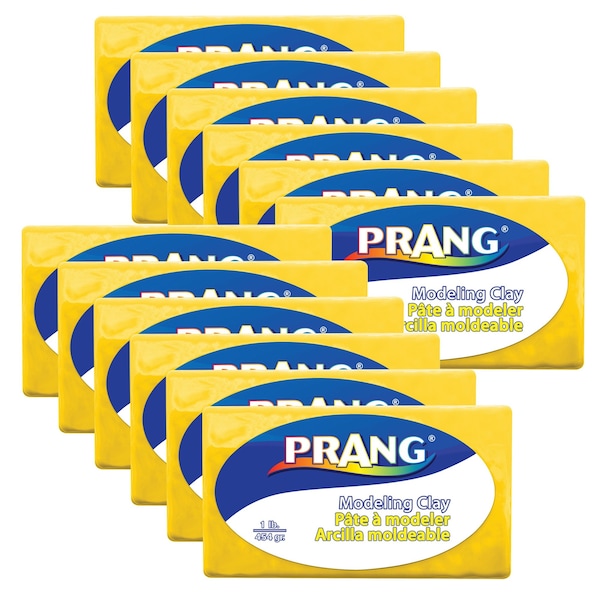 Modeling Clay, 1 lb. Per Pack, Yellow, 12PK